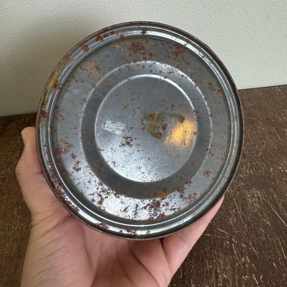 Vintage 1959 Folgers 4 Cents off Coffee‎ Can Tin Metal Short Advertising Decor - Picture 7 of 9